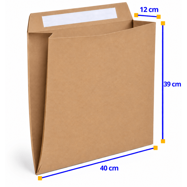 Envelope de papel kraft com fita dupla face G